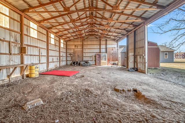 misc room with metal wall