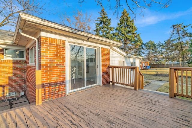 deck with fence