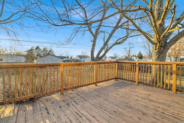 deck featuring a residential view