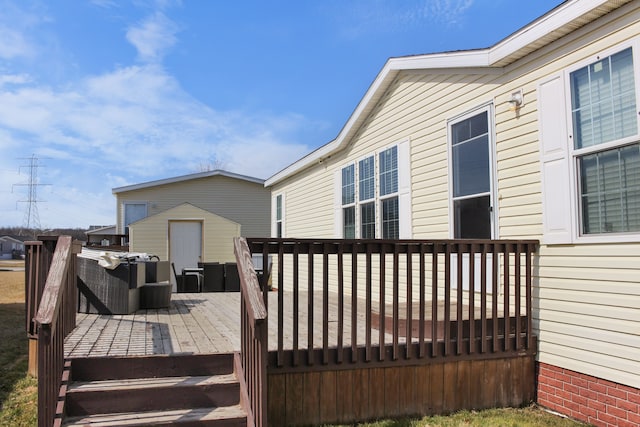 view of wooden deck