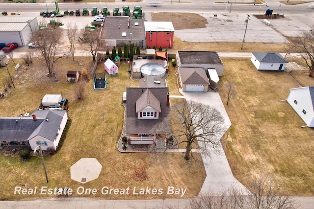 bird's eye view with a residential view