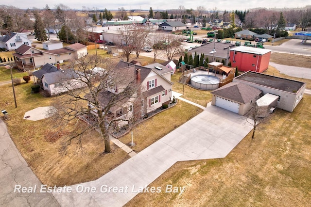 drone / aerial view with a residential view