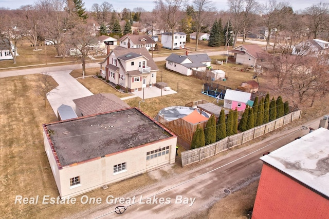 drone / aerial view with a residential view