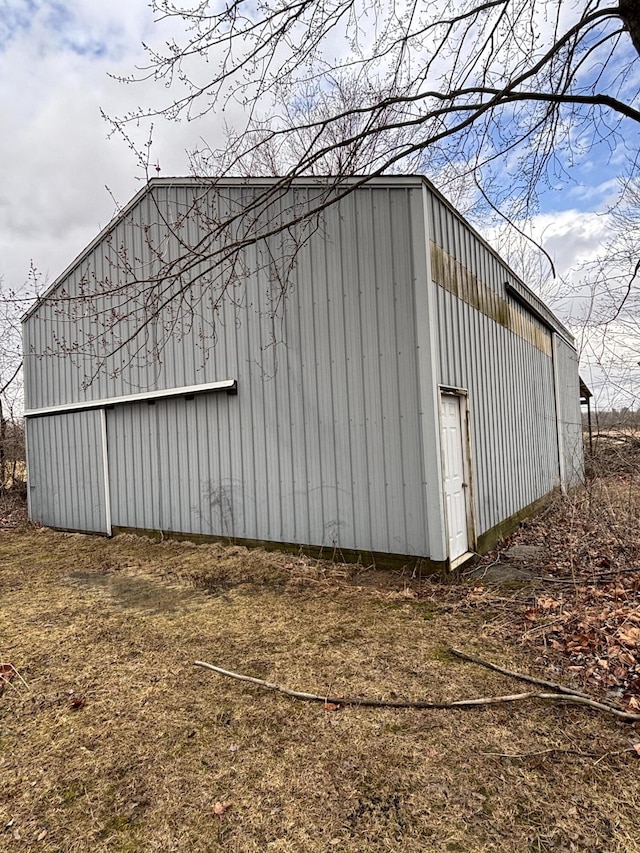 view of pole building