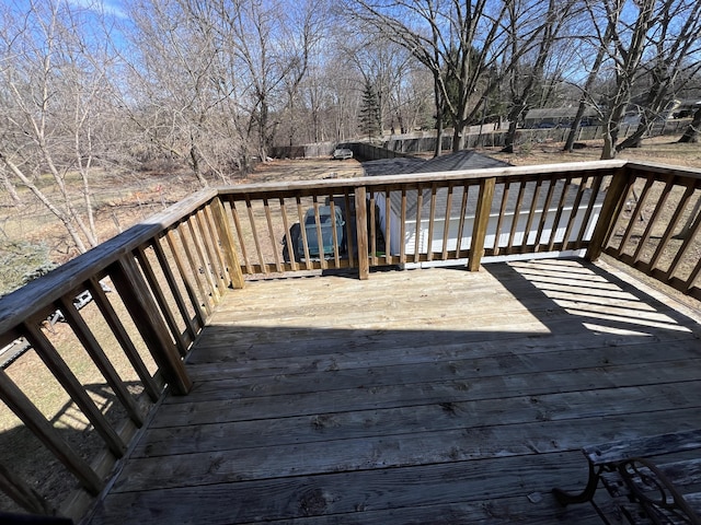 deck with fence