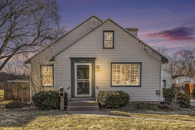 view of bungalow-style home