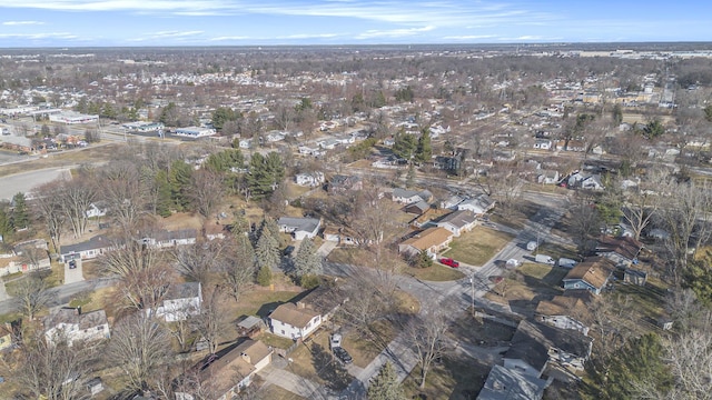 drone / aerial view with a residential view