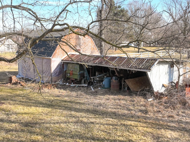 exterior space with an outdoor structure