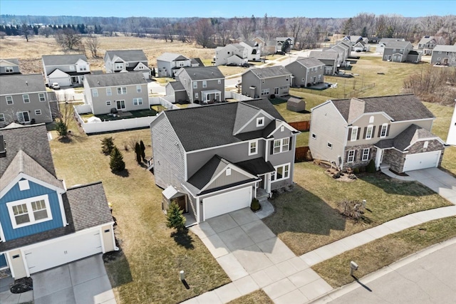 aerial view featuring a residential view