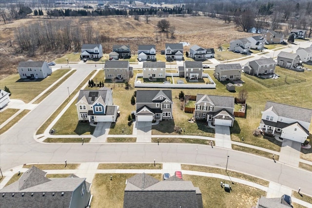 drone / aerial view featuring a residential view