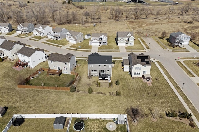 aerial view featuring a residential view