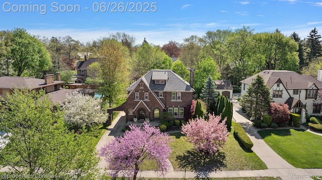 19344 Strathcona Dr, Detroit, MI 48203 - view from above of property with a tree filled landscape