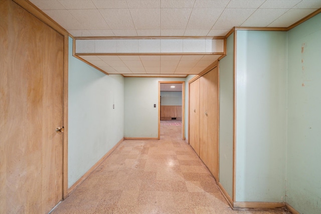 corridor with baseboards