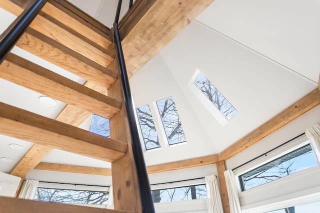 2060 S Algonquin Dr, Benton Harbor, MI 49022 - detailed view of beamed ceiling and a skylight