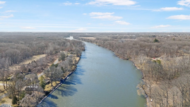 2060 S Algonquin Dr, Benton Harbor, MI 49022 - aerial view of property and surrounding area featuring a forest and a nearby body of water