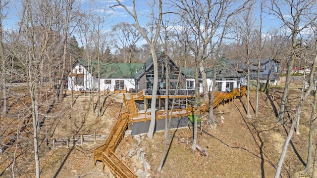 2060 S Algonquin Dr, Benton Harbor, MI 49022 - back of house featuring a wooden deck