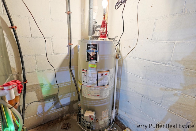 utilities featuring gas water heater