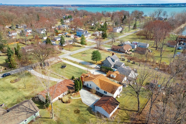 aerial view featuring a residential view