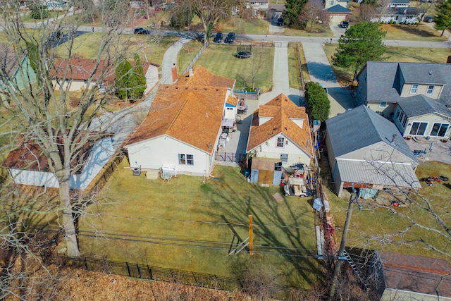 bird's eye view featuring a residential view