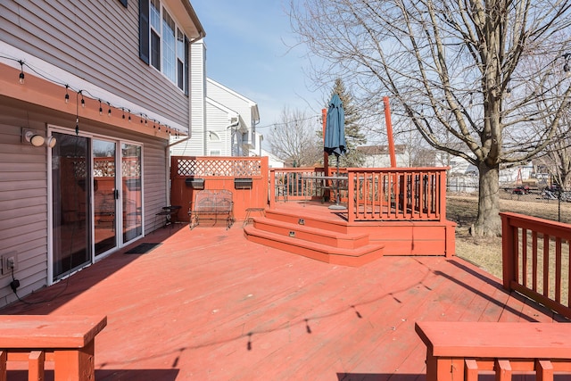 view of wooden terrace