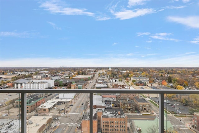 balcony with a view of city