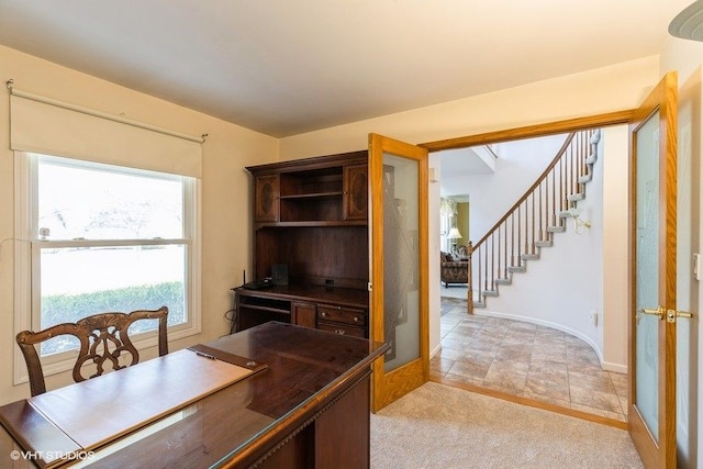 home office featuring baseboards