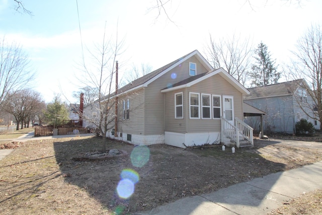 view of front of home