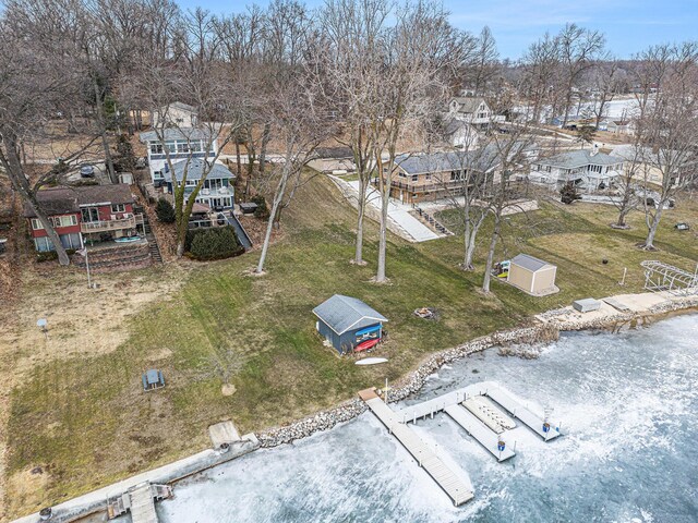 aerial view with a residential view