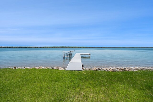 10924 E Grand Lake Rd, Presque Isle, MI 49777 - dock area featuring a water view