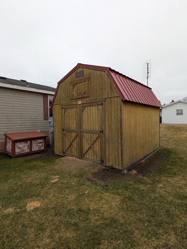 view of shed