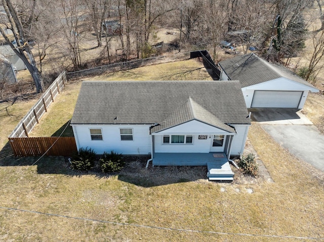 birds eye view of property