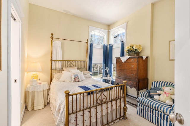 bedroom with carpet floors