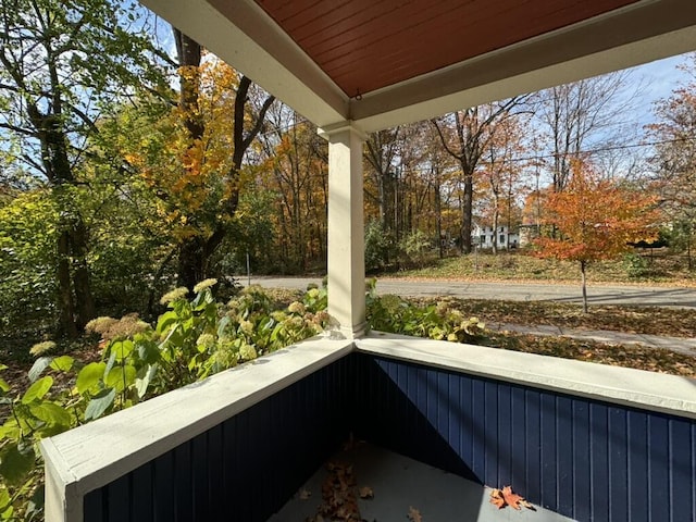 view of patio with a porch