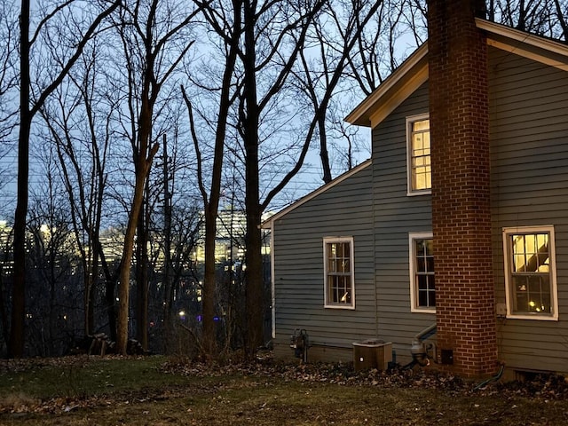 view of home's exterior featuring cooling unit