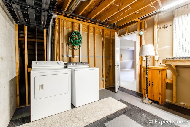 laundry area featuring laundry area and washing machine and dryer