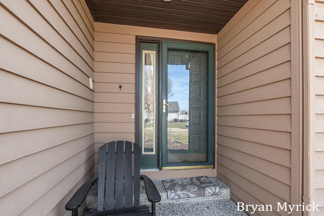 view of doorway to property