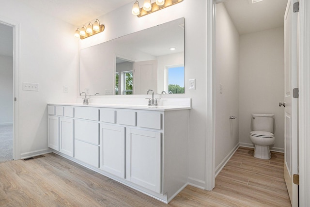 5227 Brinson Ln, Kalamazoo, MI 49009 - bathroom with wood finished floors and double vanity