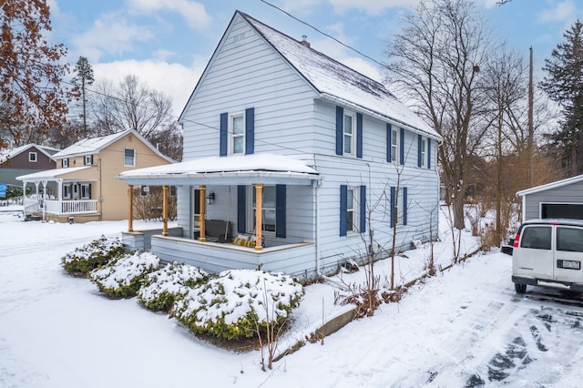 view of front of property with a porch