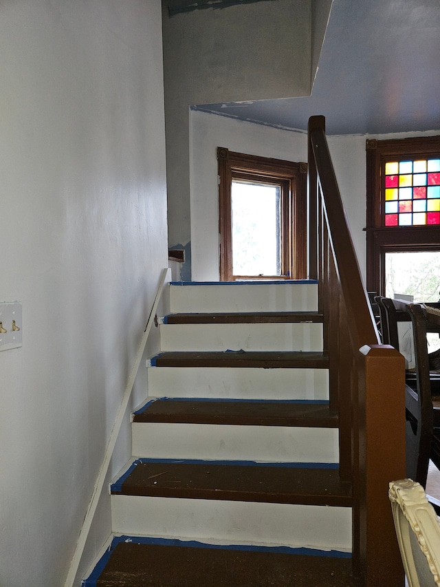 view of stairway
