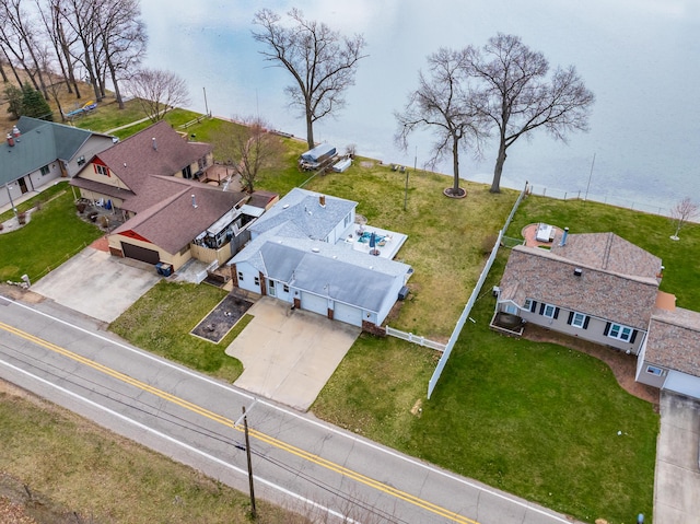 aerial view featuring a residential view