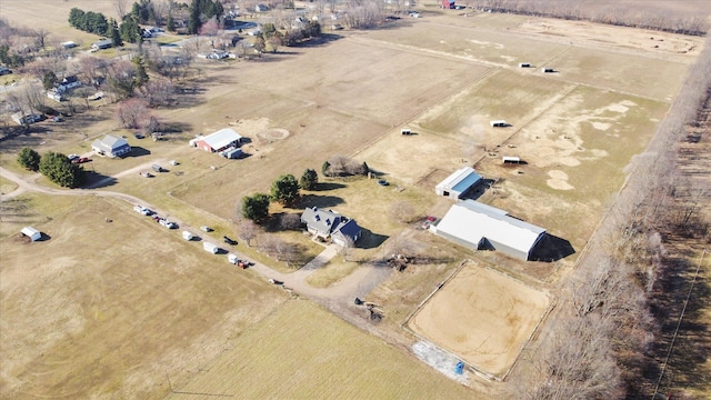 bird's eye view with a rural view