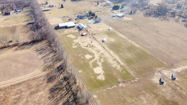 drone / aerial view featuring a rural view