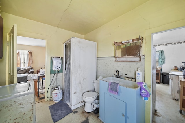 bathroom featuring toilet and vanity