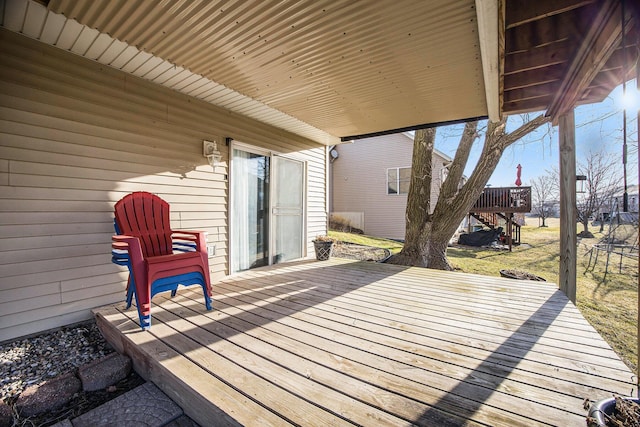 view of wooden deck