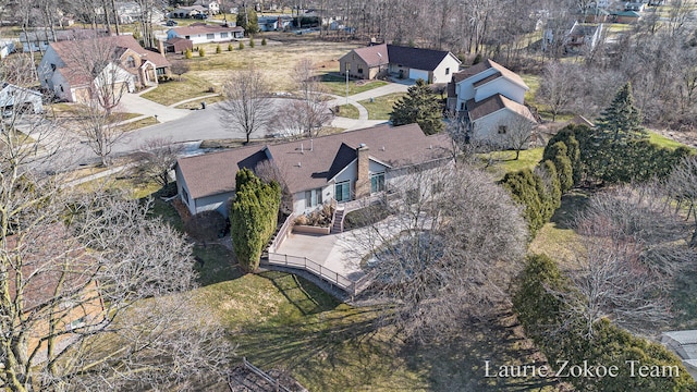 drone / aerial view with a residential view