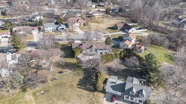 drone / aerial view with a residential view