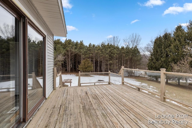 view of wooden deck