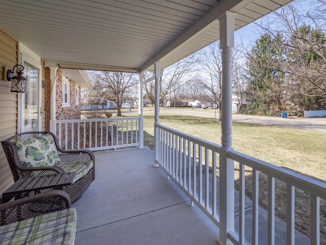 view of patio with covered porch