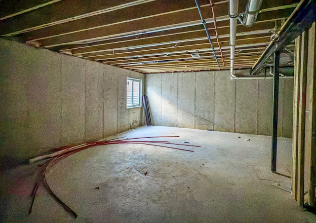view of basement