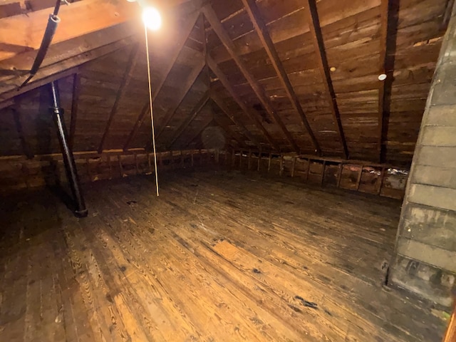 view of attic